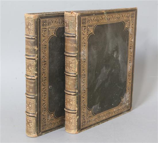 Bartlett, William - Switzerland Illustrated, 2 vols, 4to, cloth gilt, London 1834